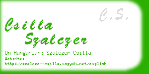 csilla szalczer business card